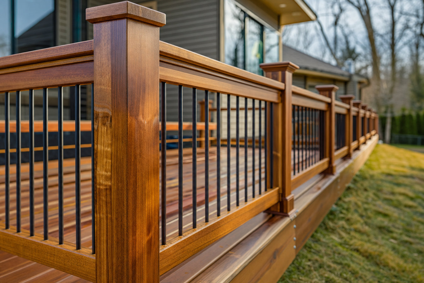 Deck railing installation